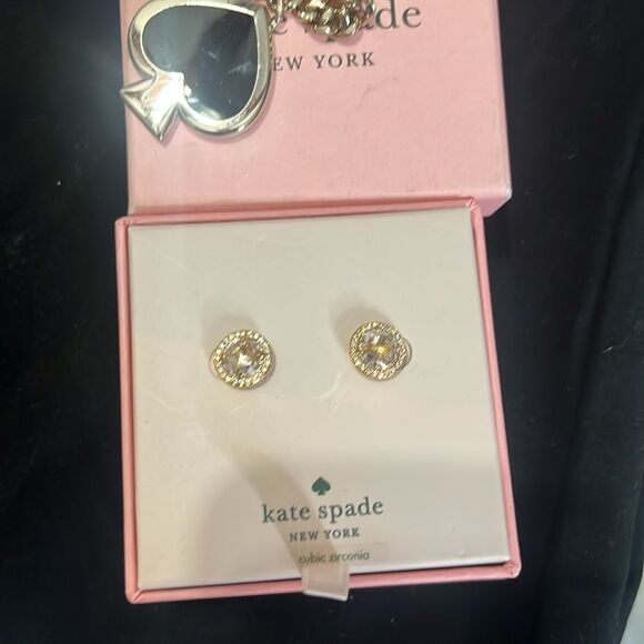 KATE SPADE ♠️ bright round simulated diamond stud earrings NWT - Picture 1 of 5